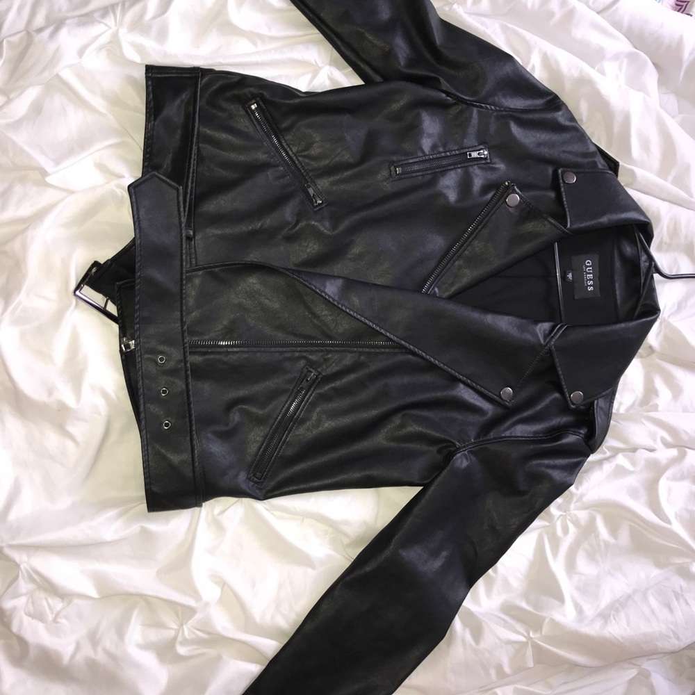 GUESS Leather Jacket ‘Survival of the Illest’